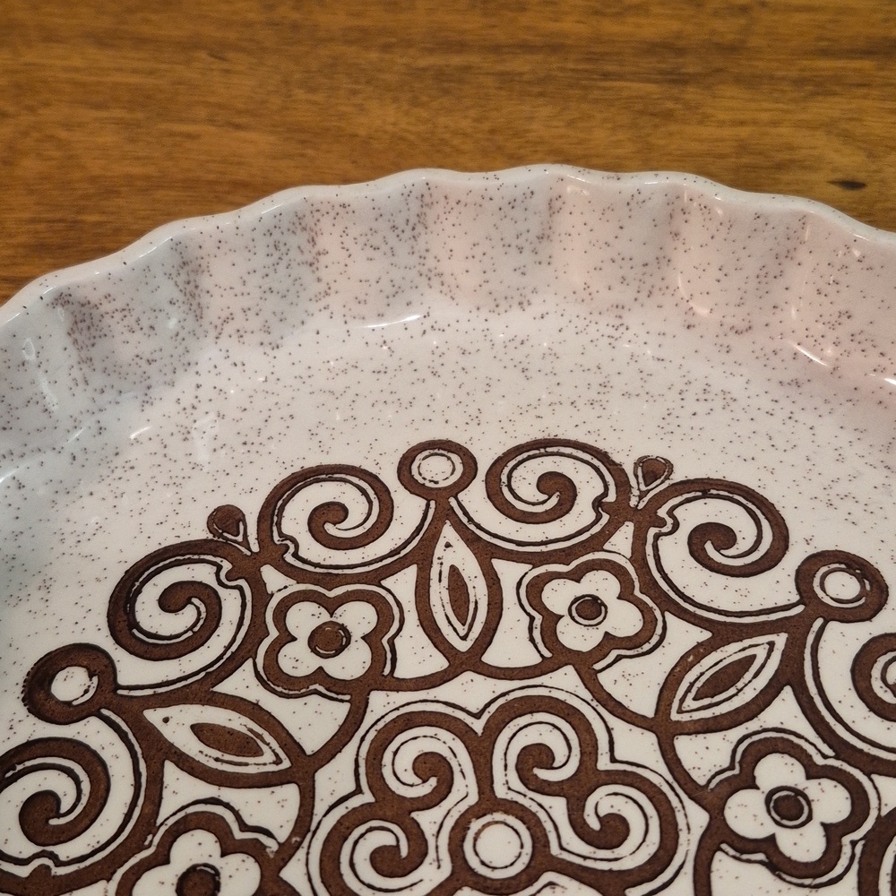 BILTONS Vintage 1970s Ironstone 'Celtic Rose' Pattern Quiche/Pie Baker Dish - Picture 5 of 13